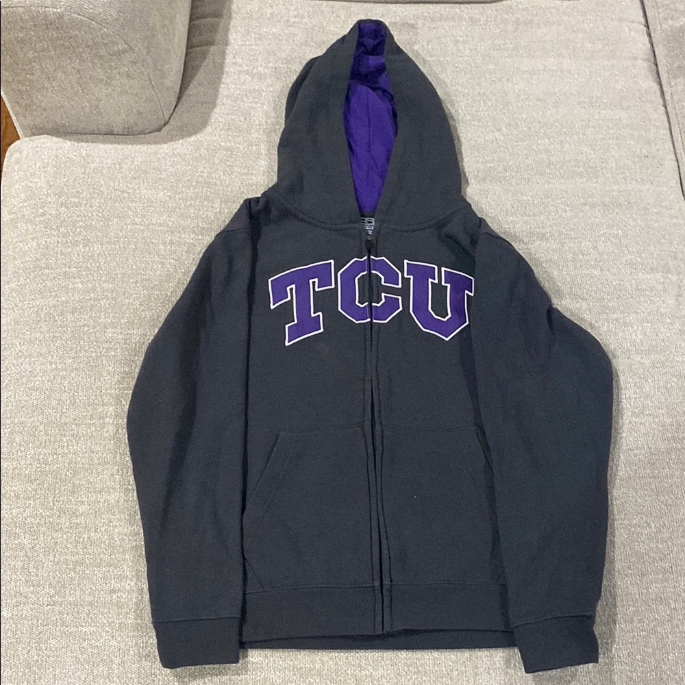 TCU Kids Black and Purple Hoodie